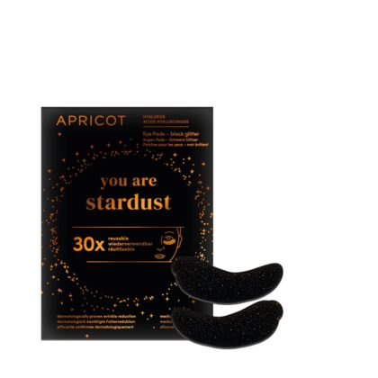 black glitter augenpads hyaluron